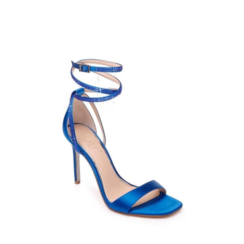 JEWEL BADGLEY MISCHKA Womens Blue Heel Shaylee Square Toe Stiletto Sandals 5.5 M